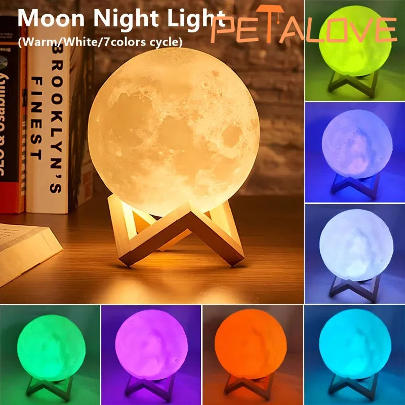 Cute mini Moon Light, Book Night Lamp Bedroom Decoration Indoor Lighting Gift