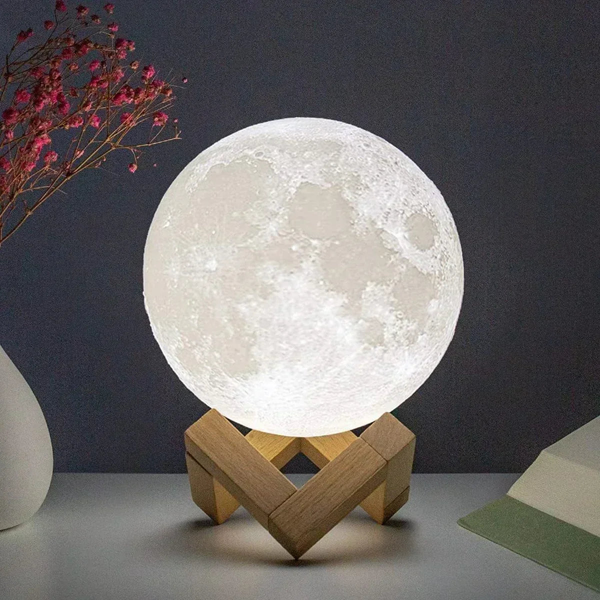 Cute mini Moon Light, Book Night Lamp Bedroom Decoration Indoor Lighting Gift